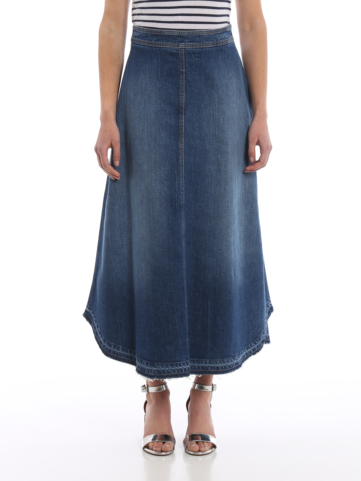 Philosophy di Lorenzo Serafini Denim maxi skirt | 010507300300